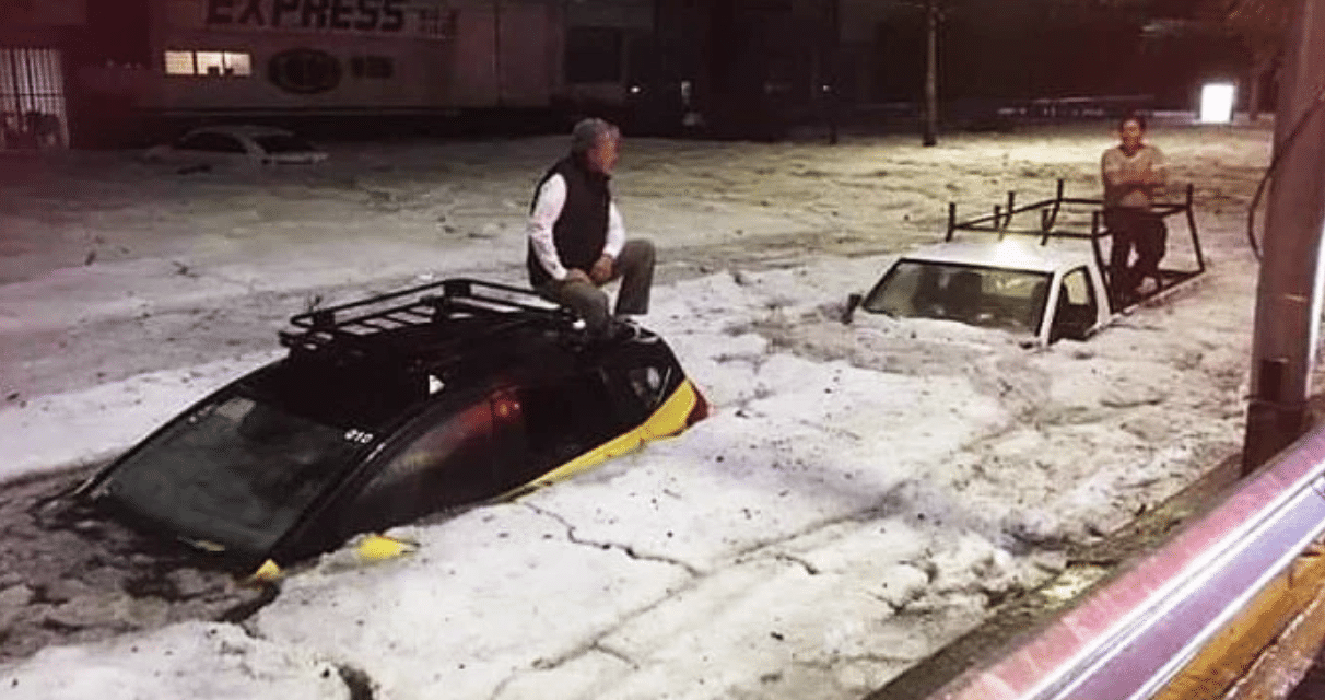 Freak hailstorm buries major Mexico city under FIVE FEET of ice