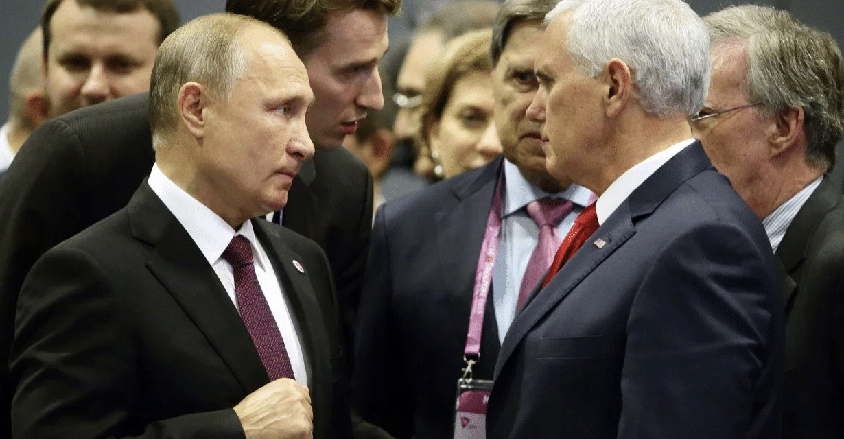 UPDATE: Putin pulled out of an event in Moscow today at the same time Pence was called back to Washington