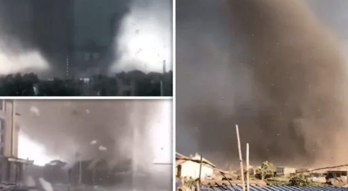 Six dead as rare tornado destroys city and injures 190 in China