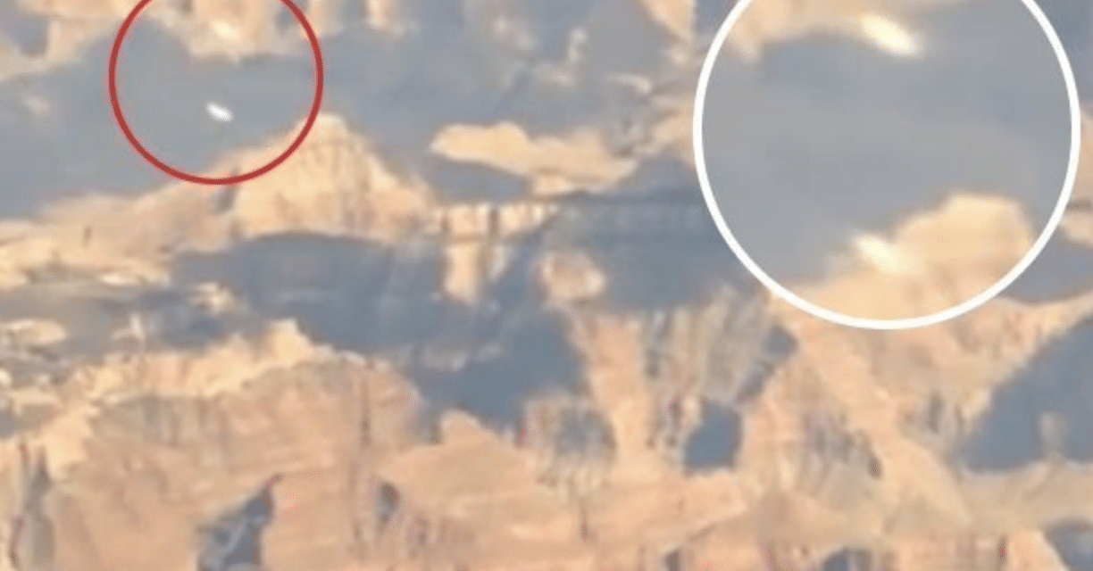 Pilot films two mysterious circular objects flying over Grand Canyon