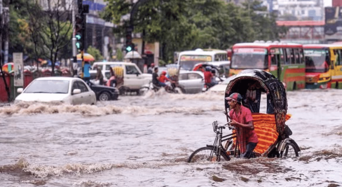 Rivers at highest levels since records began, River bursts banks – millions forced from homes in Bangladesh and India