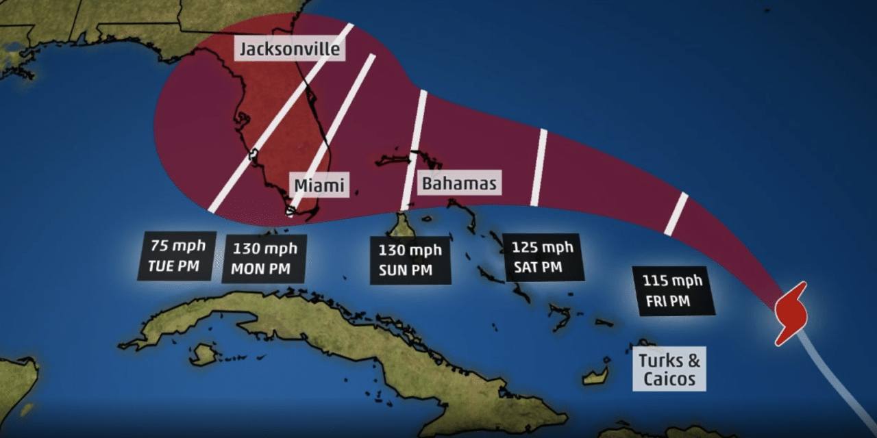 Hurricane Dorian Expected to Intensify into a Category 4; Poses a Growing Danger to Florida, Southeastern U.S.