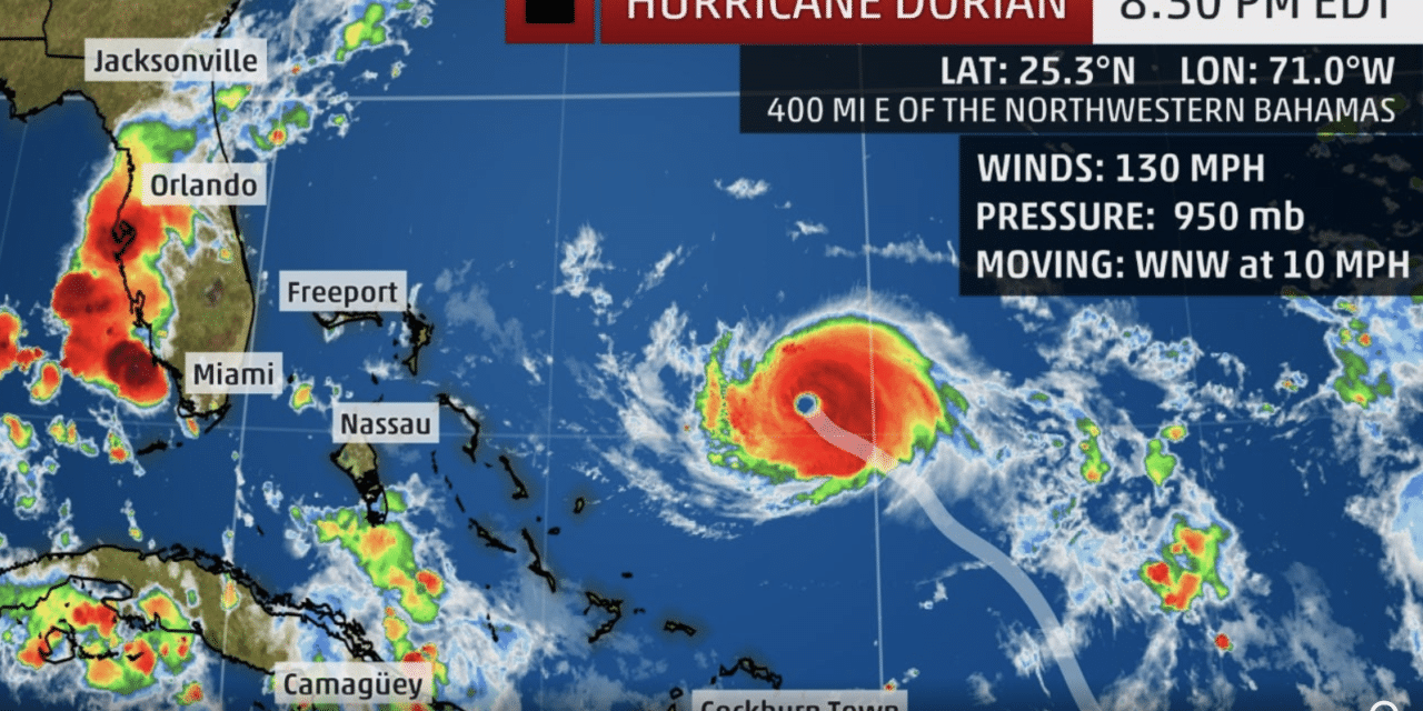 Hurricane Dorian Becomes Deadly Category 4 Hurricane, 130 Mph Winds