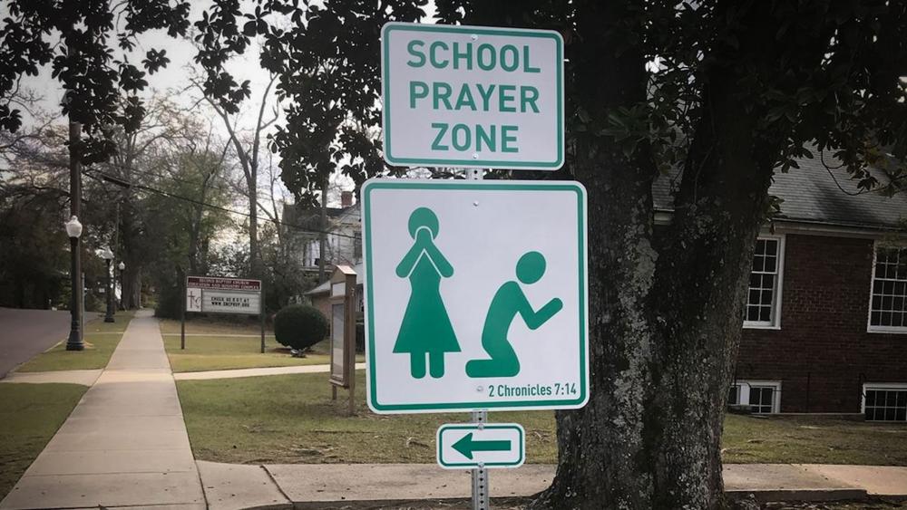 ‘School Prayer Zone’ Road Signs Pop Up Near Schools in SC