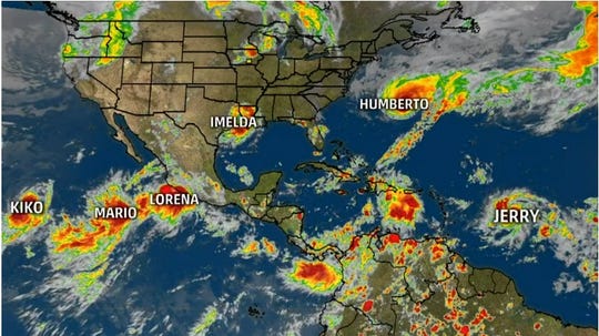 6 tropical storms whirling at once have set a record!