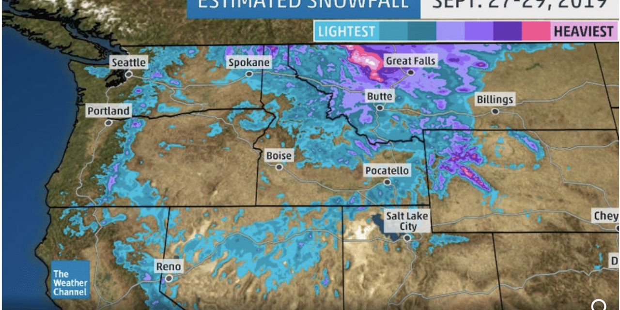 Record-Smashing, Historic September Snowstorm Brings Up to 4 Feet of Snow, Blizzard Conditions to Northern Rockies