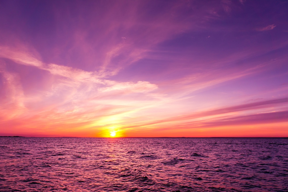 A Russian volcano is turning sunsets purple