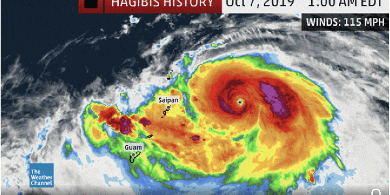 Category 5, Super Typhoon Hagibis’ Rapid Intensification One of Most Explosive On Record