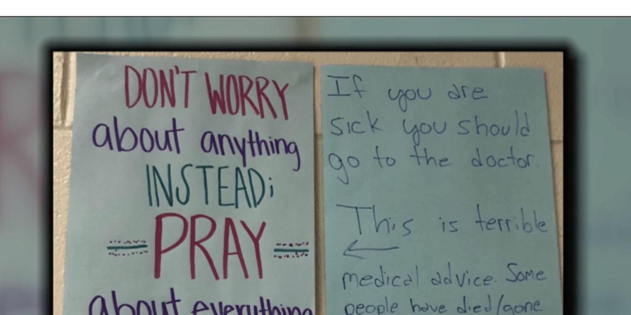 Johnston County high school teacher catches flak for response to sign encouraging prayer
