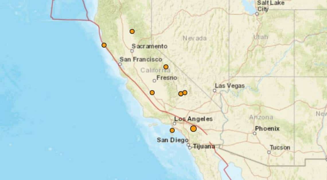 Nine Quakes in less than 24 hours rattle California on Christmas eve, Follows swarm in Canada