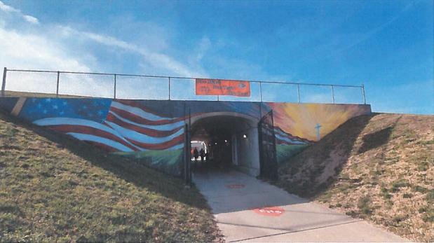 Freedom From Religion Foundation Asks City in Illinois to Remove Cross From Tunnel Mural