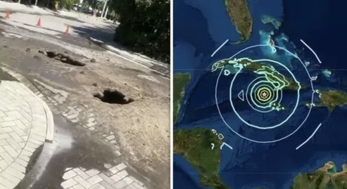 Massive 7.7 Quake caused the ground to crack open in Cayman Islands