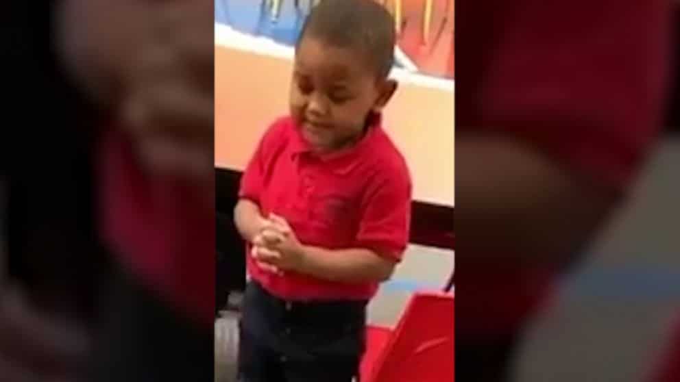 3-year-old leading preschool classmates in prayer goes viral