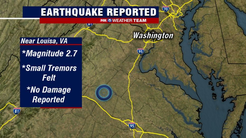 Earthquake rattles Virginia, Felt by over 100 residents