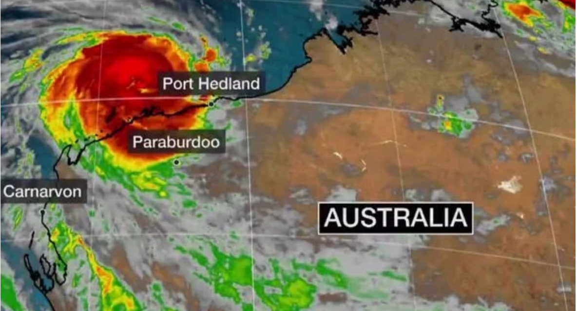 Tropical Cyclone Damien slams into Australia with 134mph winds and dangerous tides