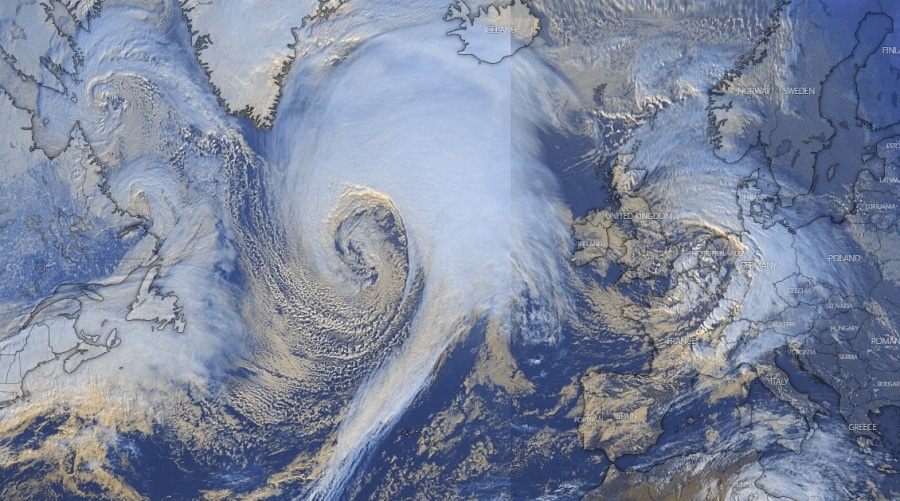 Storm Dennis Is Exploding Into a Furious Bomb Cyclone as it Roars Toward UK and Northern Europe