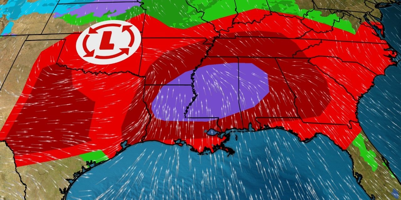 Dangerous severe weather outbreak likely across the South over Easter weekend