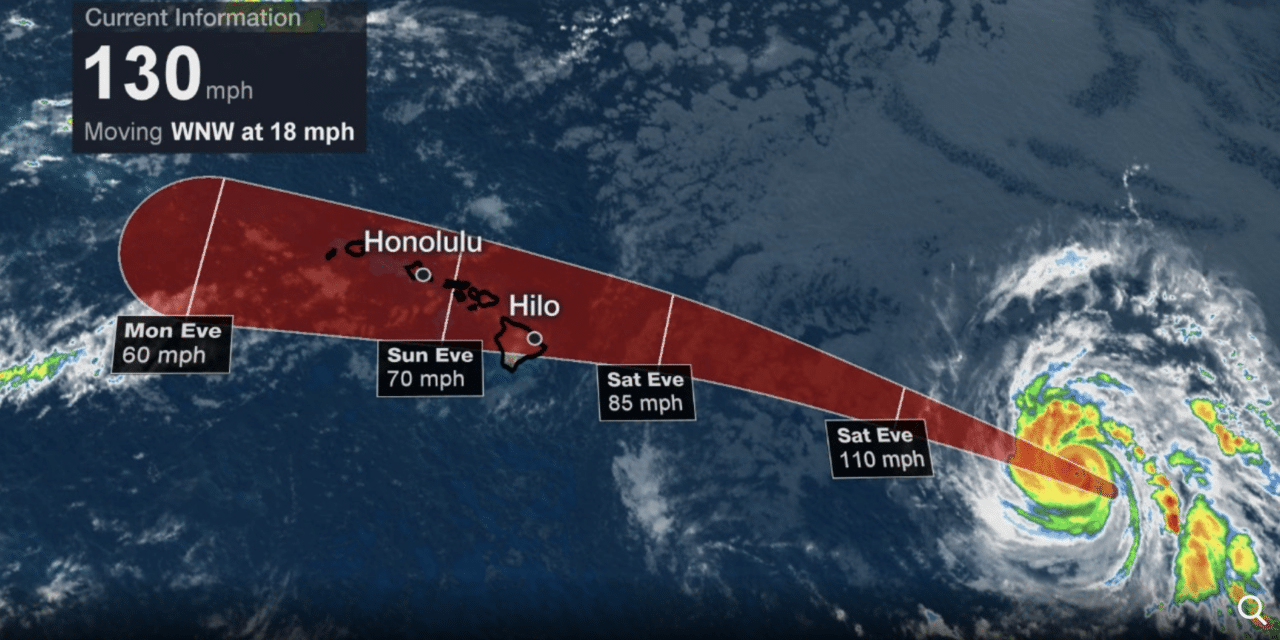 DEVELOPING: Hurricane Douglas rapidly intensified into a major hurricane as it moves toward Hawaii
