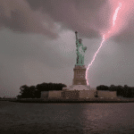 Fears of Harbingers as DC bombarded with lightning storm and Statue of Liberty struck by lightning