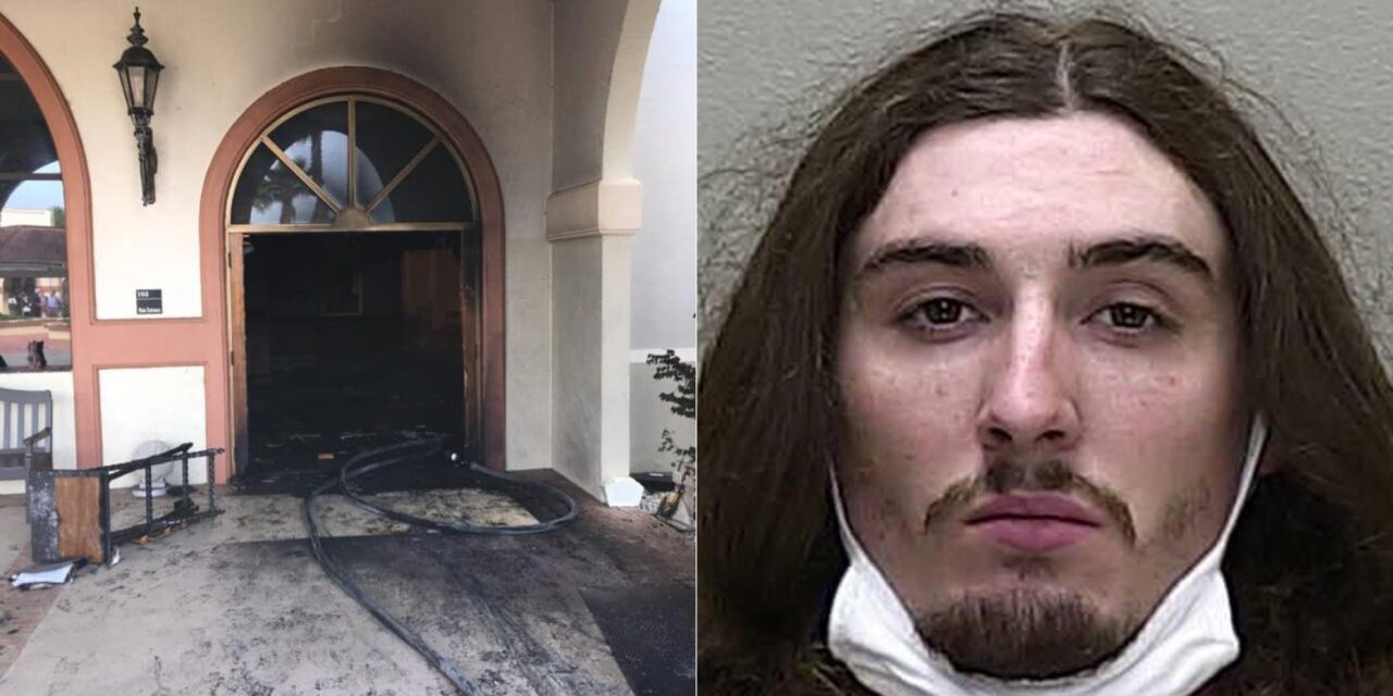 Florida man crashes into church, sets it on fire with parishioners inside
