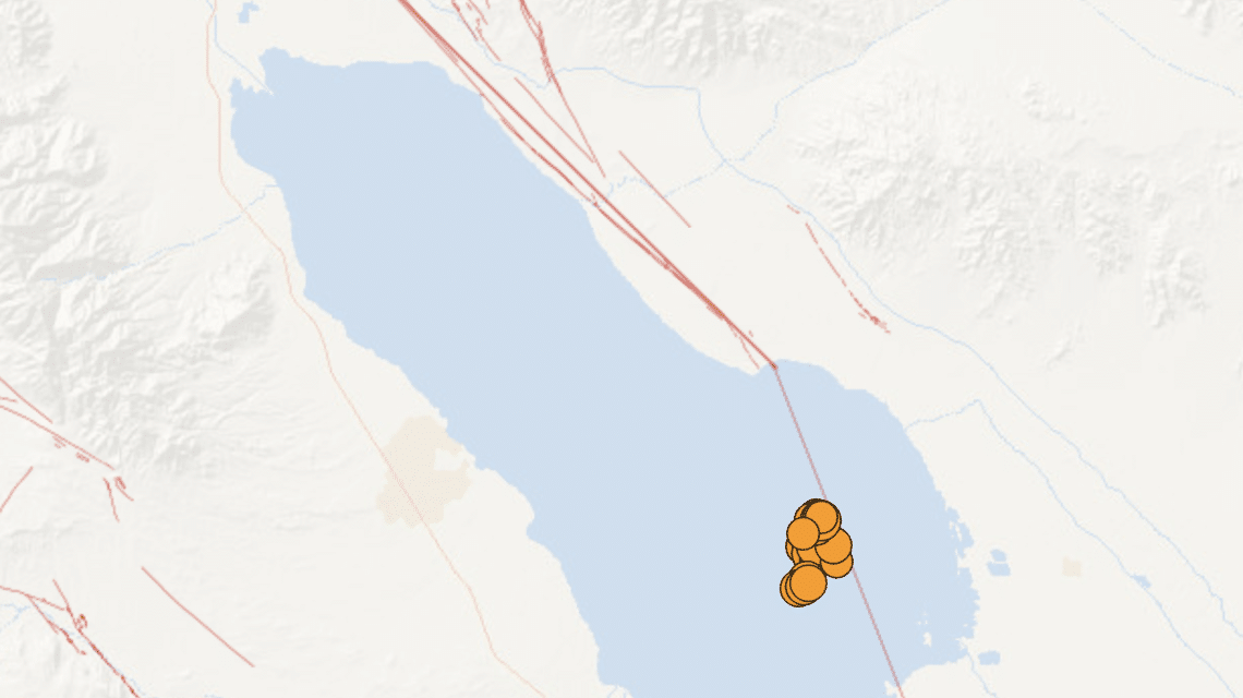 DEVELOPING: Earthquake Swarm Under Salton Sea Increases Chances Of Larger Quake Over Next 7 Days