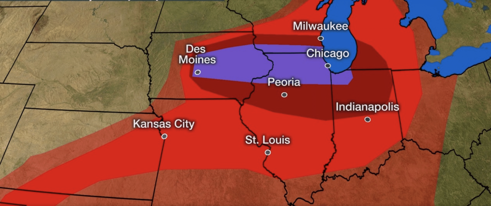 DEVELOPING Destructive Midwest Derecho in Progress Widespread