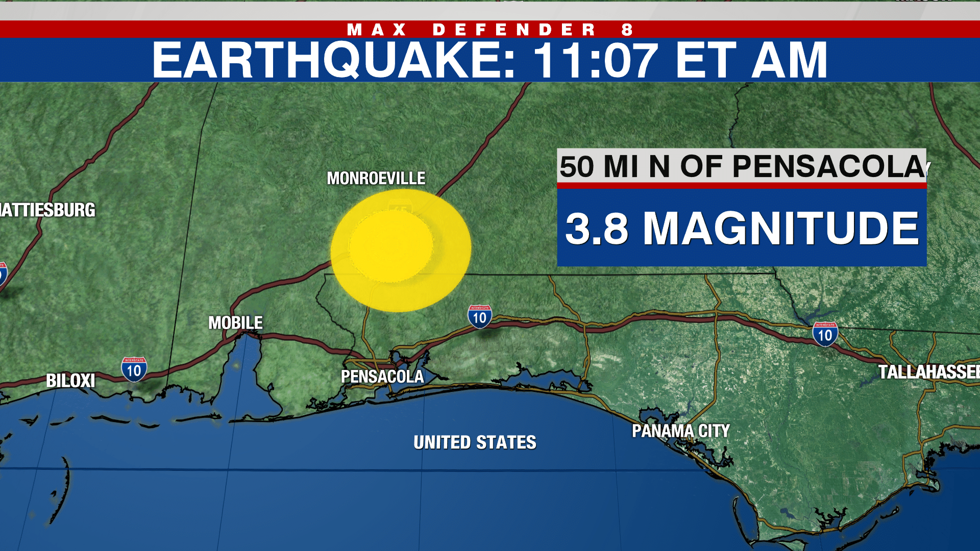 Rare Magnitude 3.8 Earthquake Rattles FloridaAlabama Border