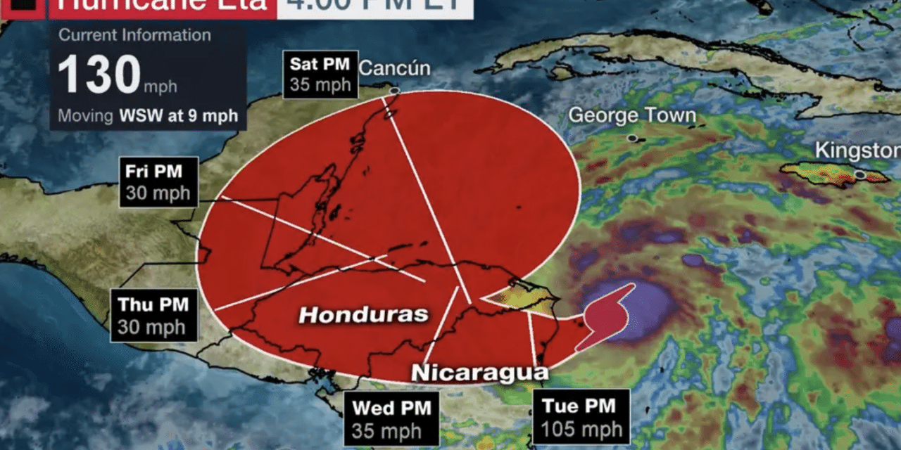 Eta Intensifies Into a Category 4 Hurricane, Projected to Make Catastrophic Hit to Central America