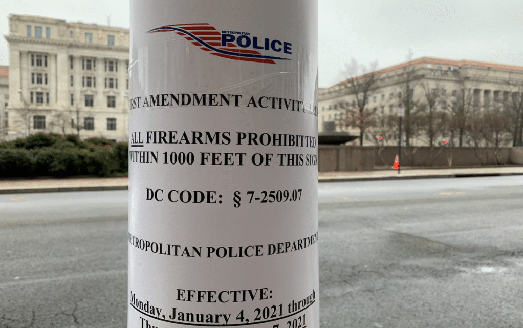 DC is warning that no guns will be allowed during MAGA election protest