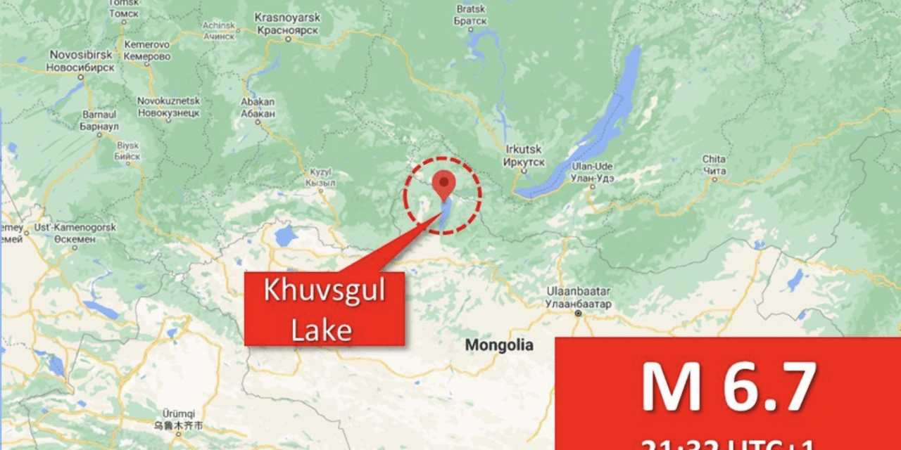 Powerful magnitude 6.7 earthquake strikes Russia-Mongolia border region near Lake Baikal.