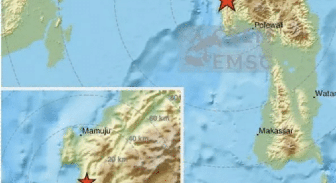 Powerful magnitude 6.2 earthquake rocks island of Sulawesi in Indonesia