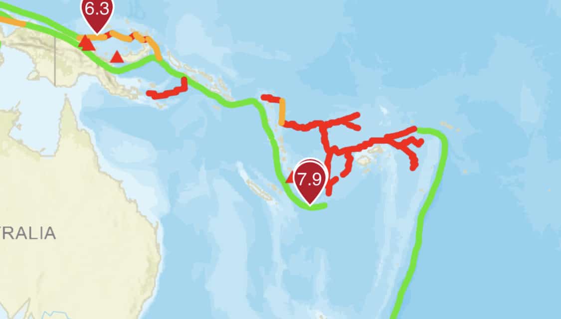 Powerful 7.9 Earthquake Strikes off Coast of Loyalty Islands