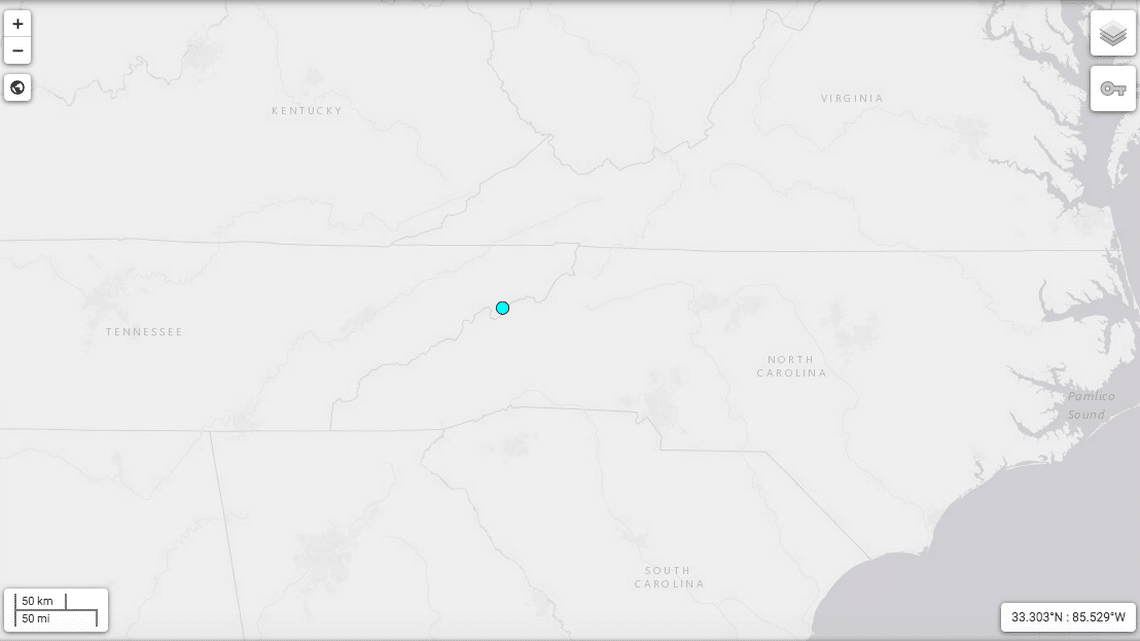 Second earthquake this month rattles Tennessee-North Carolina border