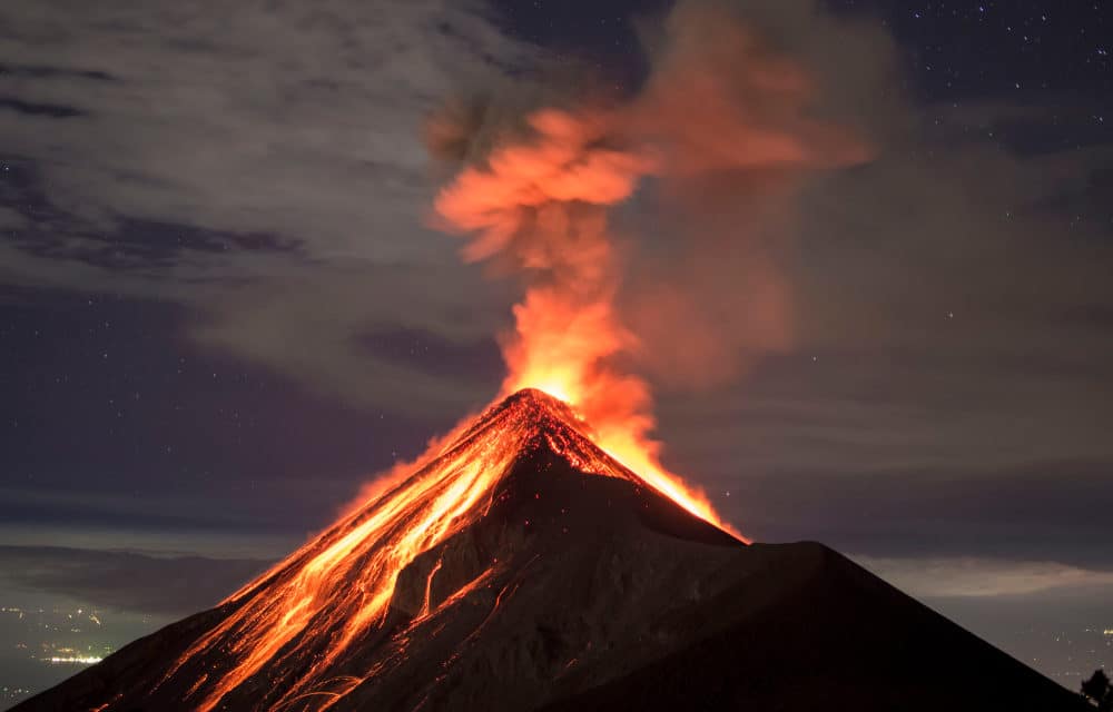 Three volcanoes have simultaneously erupted in Guatemala