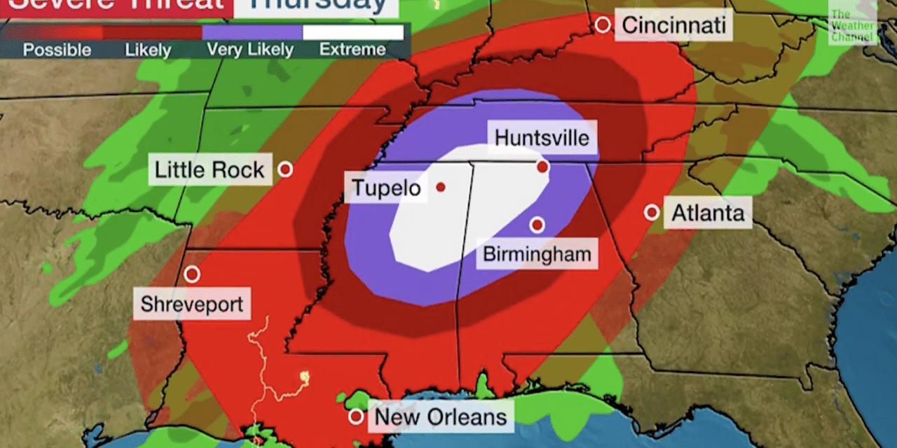 DEVELOPING: A Tornado Emergency Has Been Issued For Southern States of the US