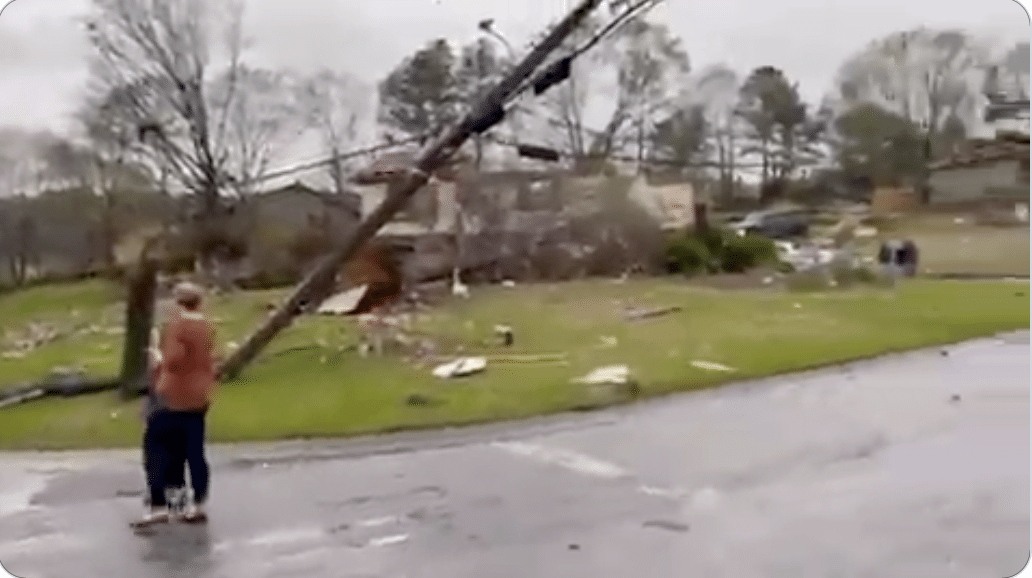 Tornado Strikes Near Birmingham, Alabama Causing Major Damage