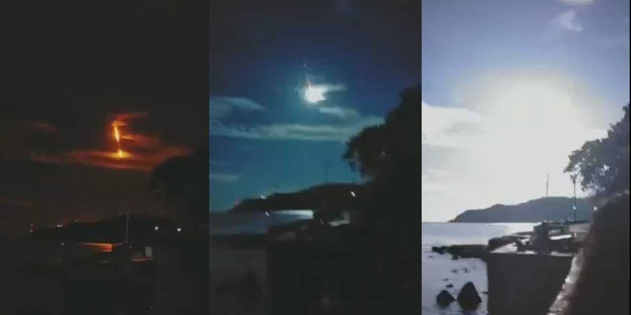 Meteor explodes above the skies of Indonesia