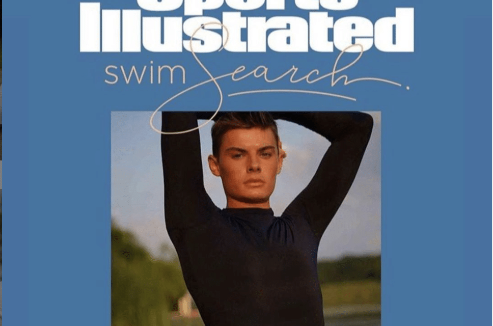 Gender fluid model becomes first male in 57-year history as one of finalist in Sports Illustrated Swimsuit