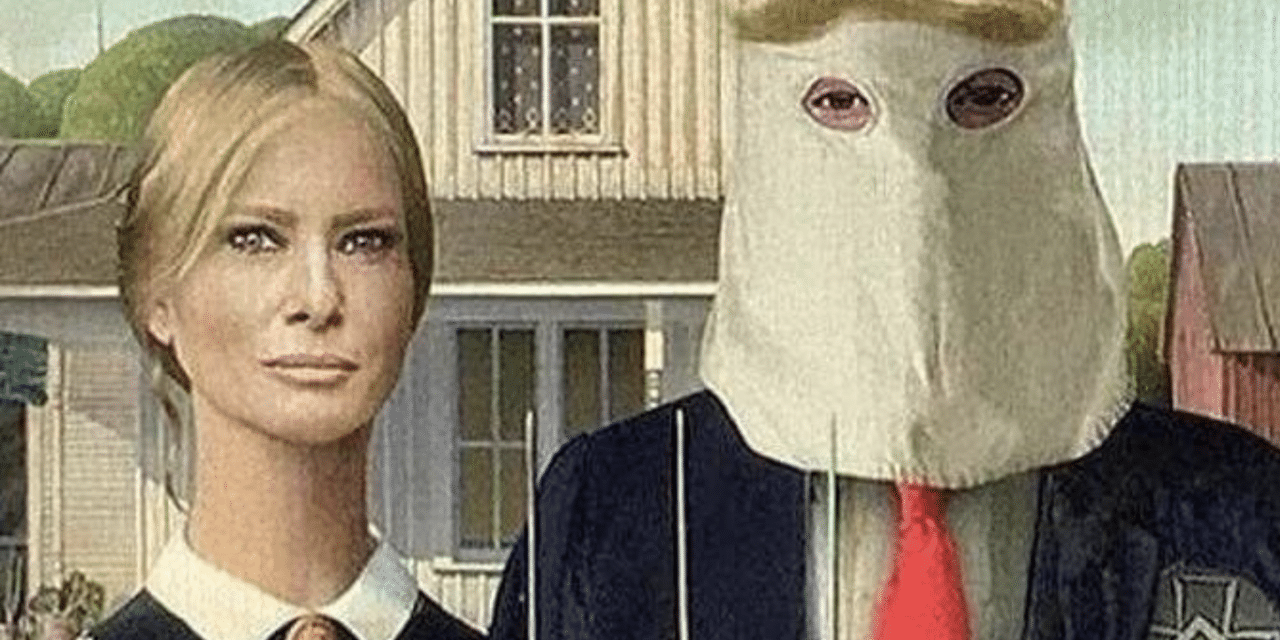 High school art project features Trump wearing KKK hood