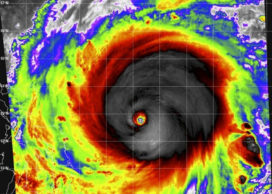 Strongest typhoon on record for April approaches Philippines with winds of 180mph