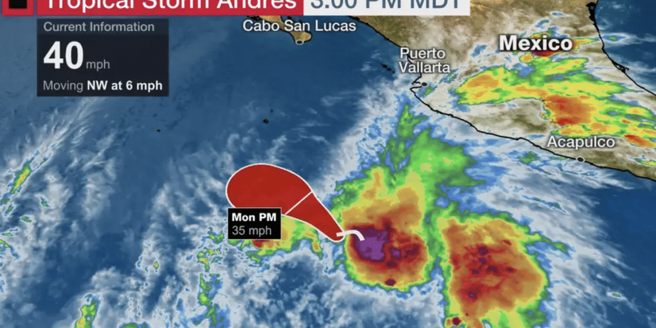 Tropical Storm Andres has just become the earliest named storm on record for the Eastern Pacific