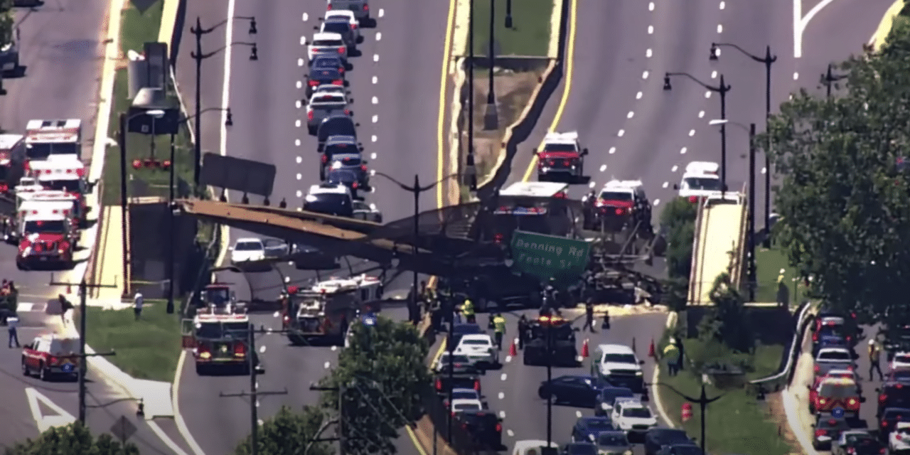 5 injured after pedestrian bridge collapses on DC highway…