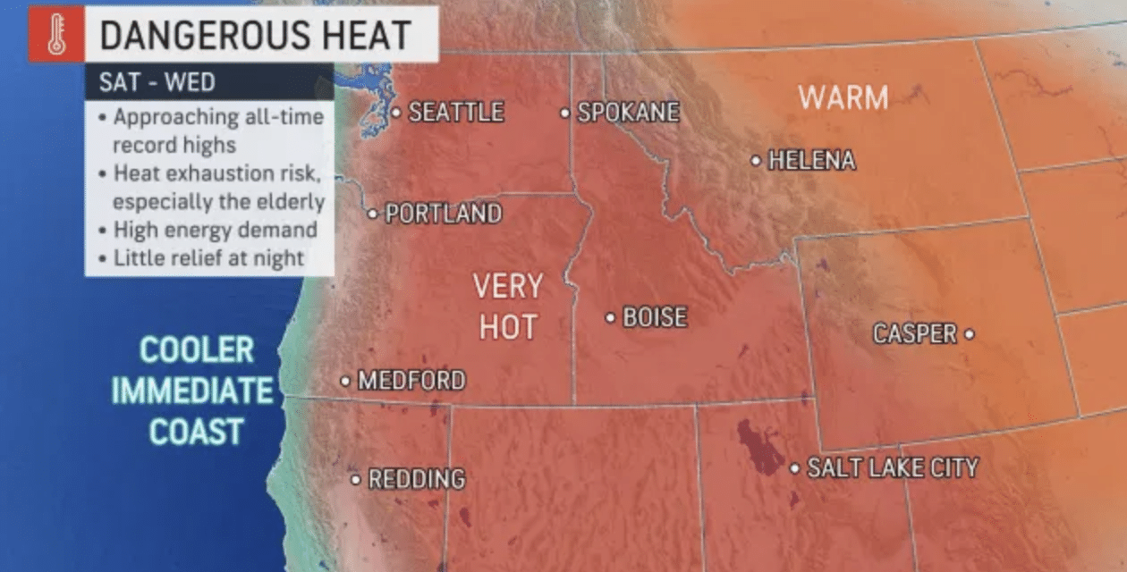 111 degree forecast in Portland, ‘life-threatening’ heat alert, May see hottest temps since records began