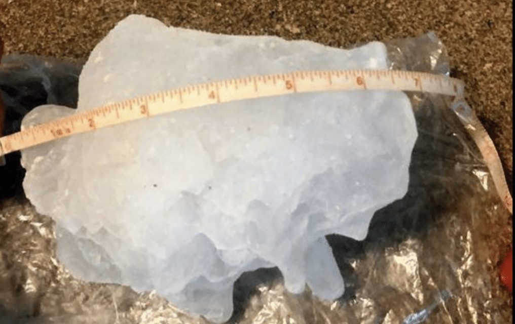 New hailstone record set in Texas