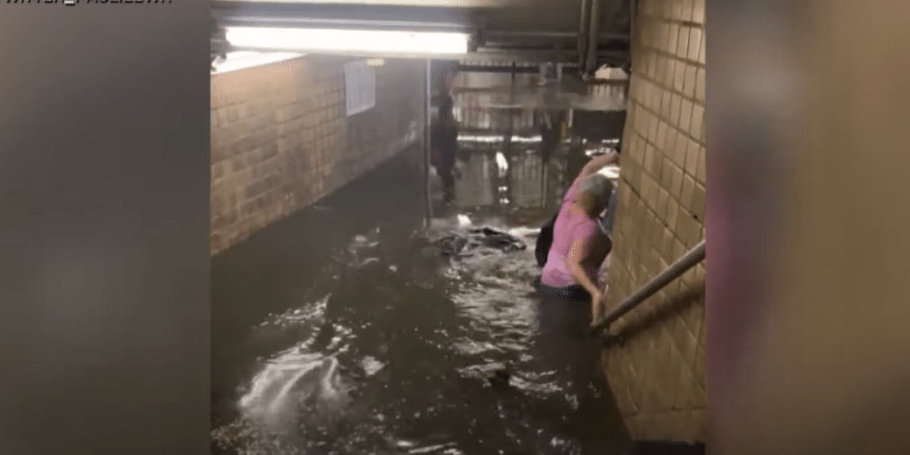 (VIDEO) Flash floods strike NYC, People swimming in subways, drivers being rescued from cars…