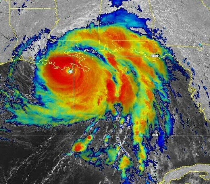 Hurricane Ida makes destructive landfall in Louisiana at Cat 4, 150-185 mph winds, Thousands flee, will levees hold? Power outages reported