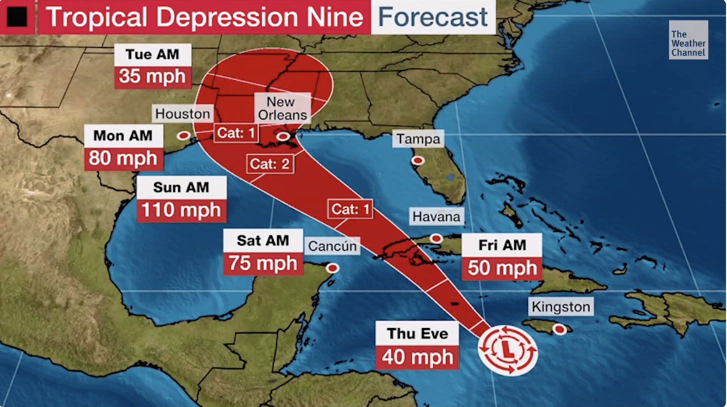 DEVELOPING Major Hurricane Could Strike Gulf Coast In Coming Days   Screen Shot 2021 08 26 At 2.17.02 PM 