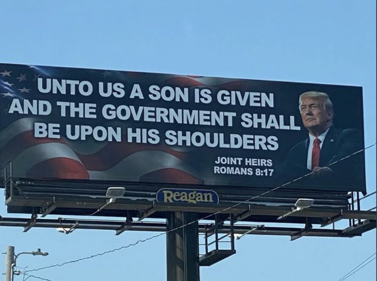 Billboard comparing Trump to prophecy of Jesus’ birth removed after fierce backlash