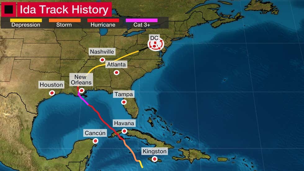 DEVELOPING: Remnants of Ida bringing life-threatening flooding rain and tornado threats into Mid-Atlantic and Northeast