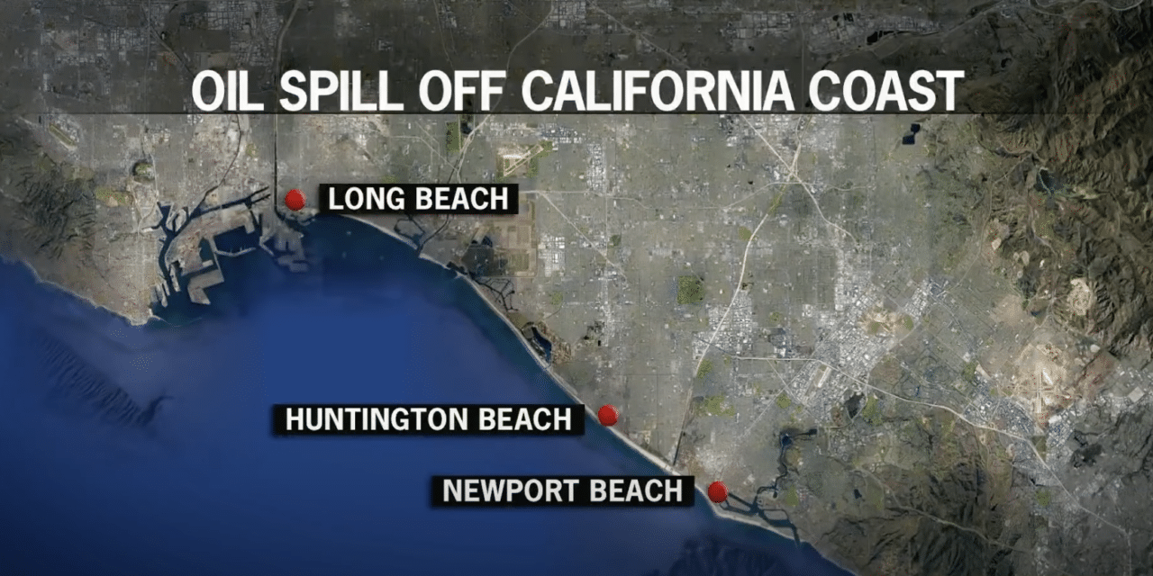 Massive 126,000 gallon oil spill off California Coast has killed scores of marine life, Potential ecological disaster